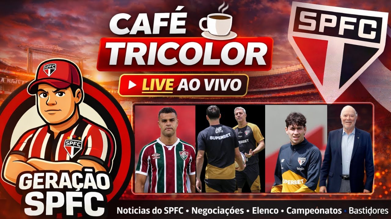 CAFÉ TRICOLOR / BOMBA NOS BASTIDORES / ELENCO / CAMPEONATOS / COPAS / NEGOCIAÇÕES / AO VIVO