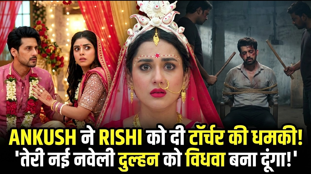 ANKUSH ने RISHI को दी टॉर्चर की धमकी!'तेरी नई नवेली दुल्हन को विधवा बना दूंगा!' #jhanakupcomingtwist