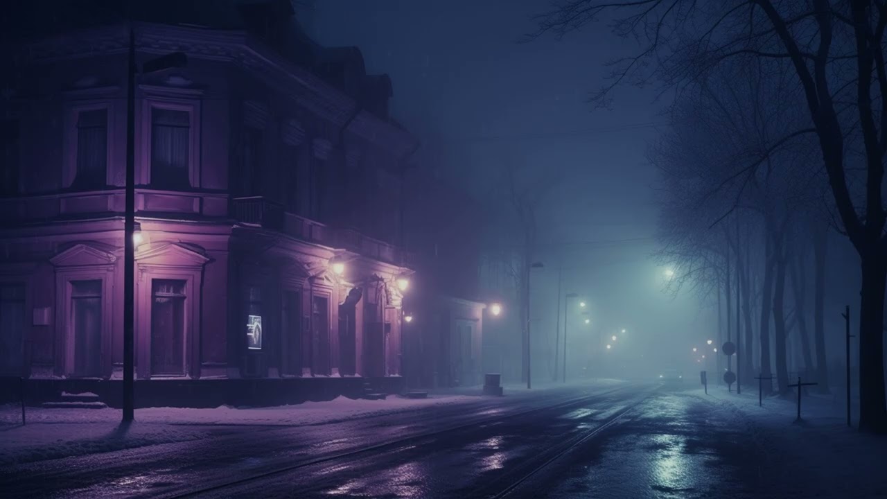 Calming Music For Sleep — Quiet Village Covered In Snow