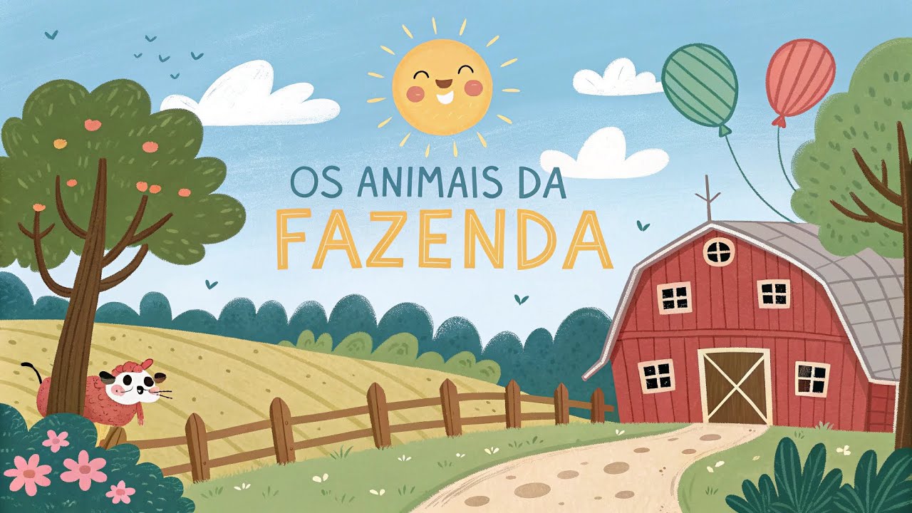 🐄🐓 Os Animais da Fazenda | Música Infantil Divertida para Cantar e Aprender 🎶🌈