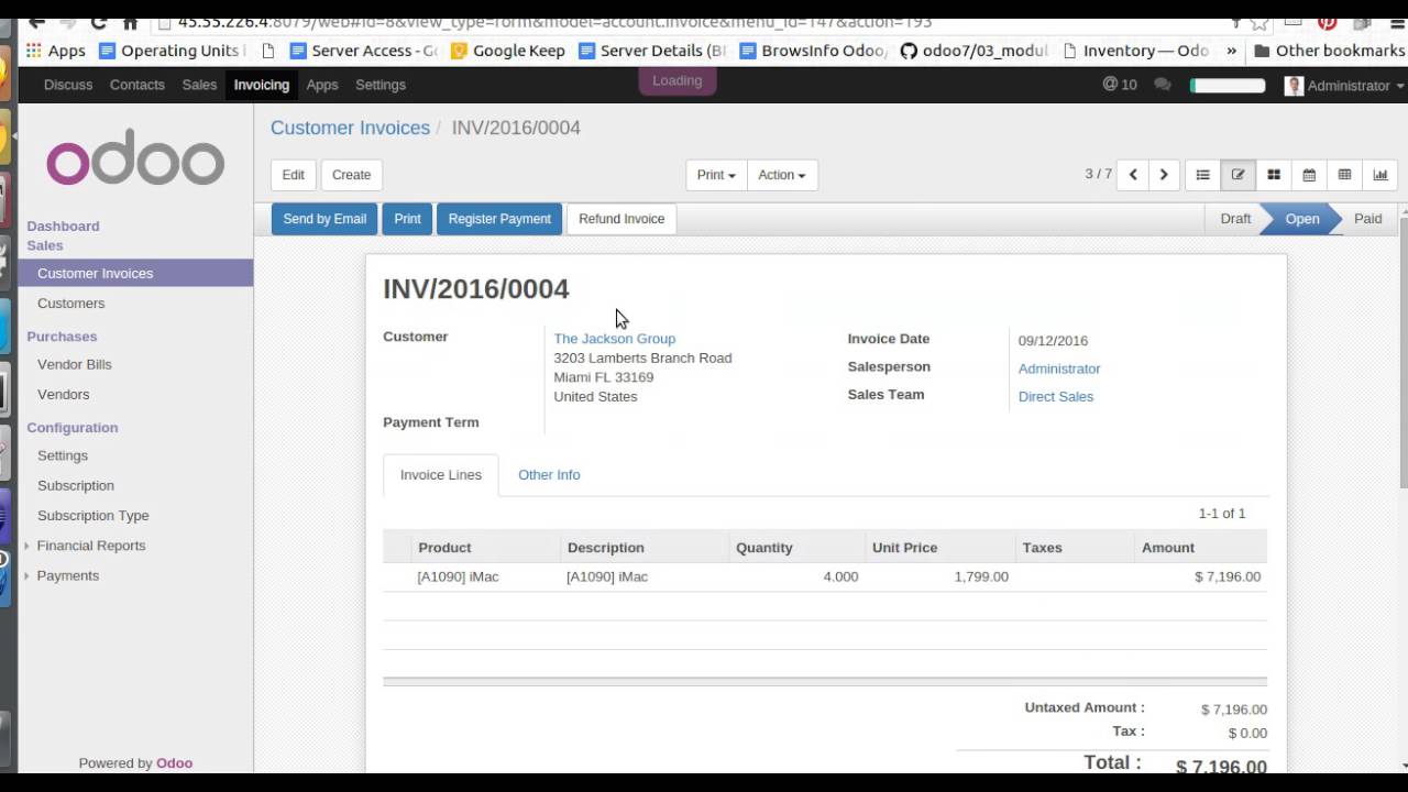 Subscription for multiple Generate Invoice | Odoo App Feature | Browseinfo #Invoice #odoo #odooapp