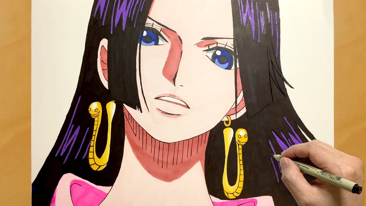 How to Draw Boa Hancock from onepiece | step by step | Easy to draw | draw anime | Hancock