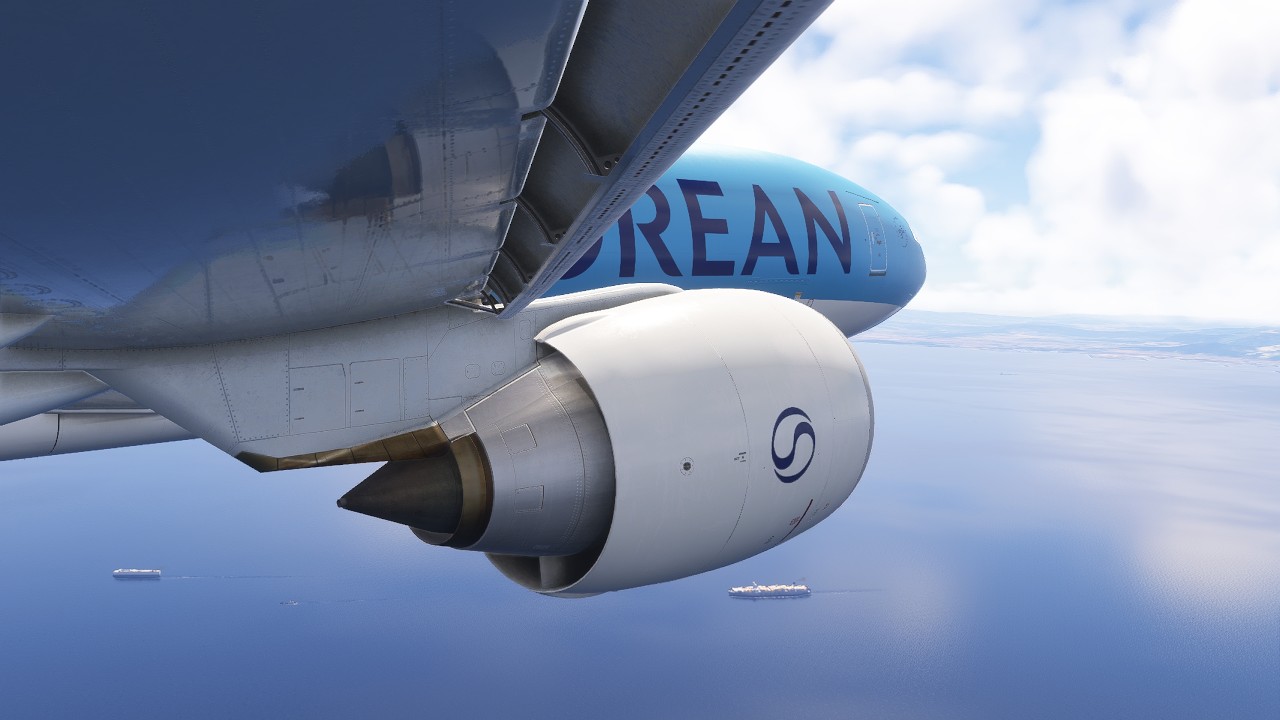 FS24 Korean Air 777F Arrival into Kitakyushu