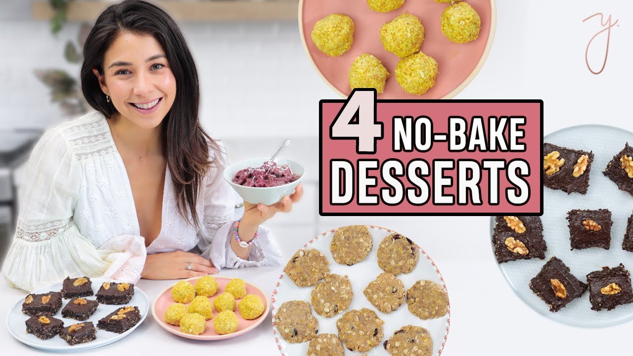 4 NO-BAKE DESSERTS | Easy, Healthy and Delicious🍪
