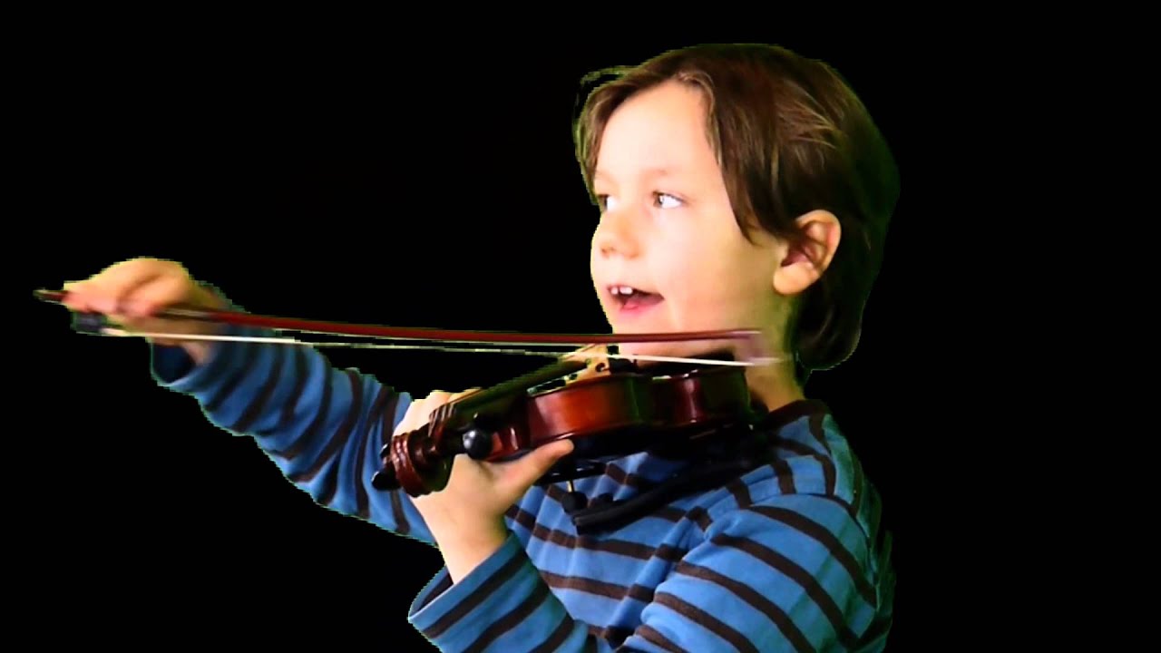 Jamiro (6 Jahre) erklärt die Bratsche