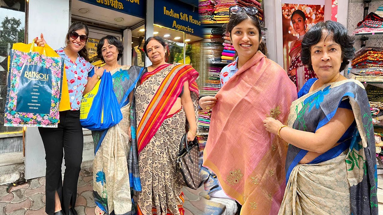 পুজোর শপিং 🛍️ | শাশুড়ি, বৌমার পুজোর শাড়ি কেনা 😍 | Pujo Shopping!! | জমিয়ে খাওয়া দাওয়া 🔥