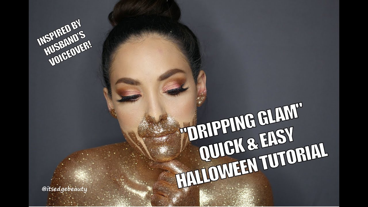 DRIPPING IN GLAM | GLITTER BODY | QUICK & EASY HALLOWEEN TUTORIAL | ITSEDGEBEAUTY