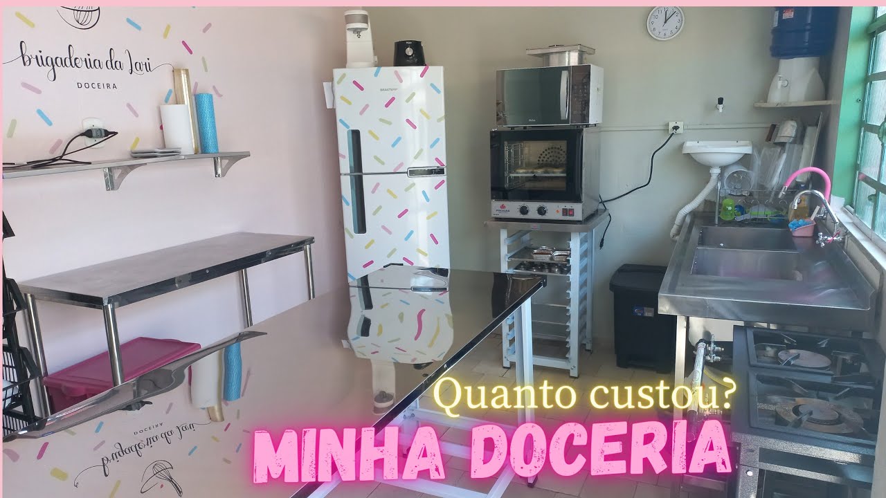 COMO É A COZINHA DA MINHA DOCERIA/DELIVERY ? MEU ATELIÊ DE DOCES / OQUE PRECISEI COMPRAR ? +VALORES
