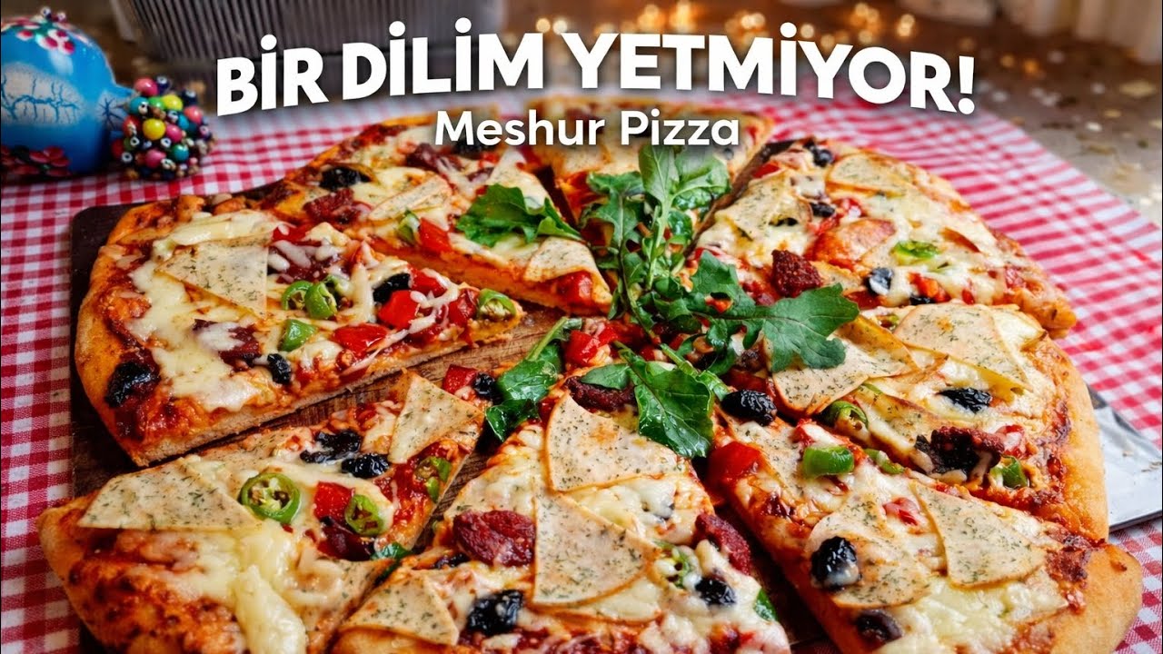 BİR DİLİM YETMİYOR😋HERKEZİN TARİFİNİ SORDUĞU MEŞHUR PİZZAM🥰
