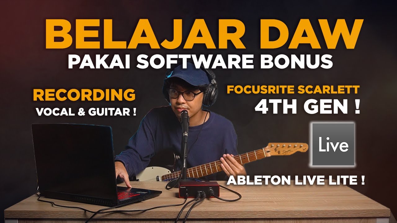 Tutorial belajar daw Ableton live lite bawaan bonus Focusrite Scarlett gen 4th