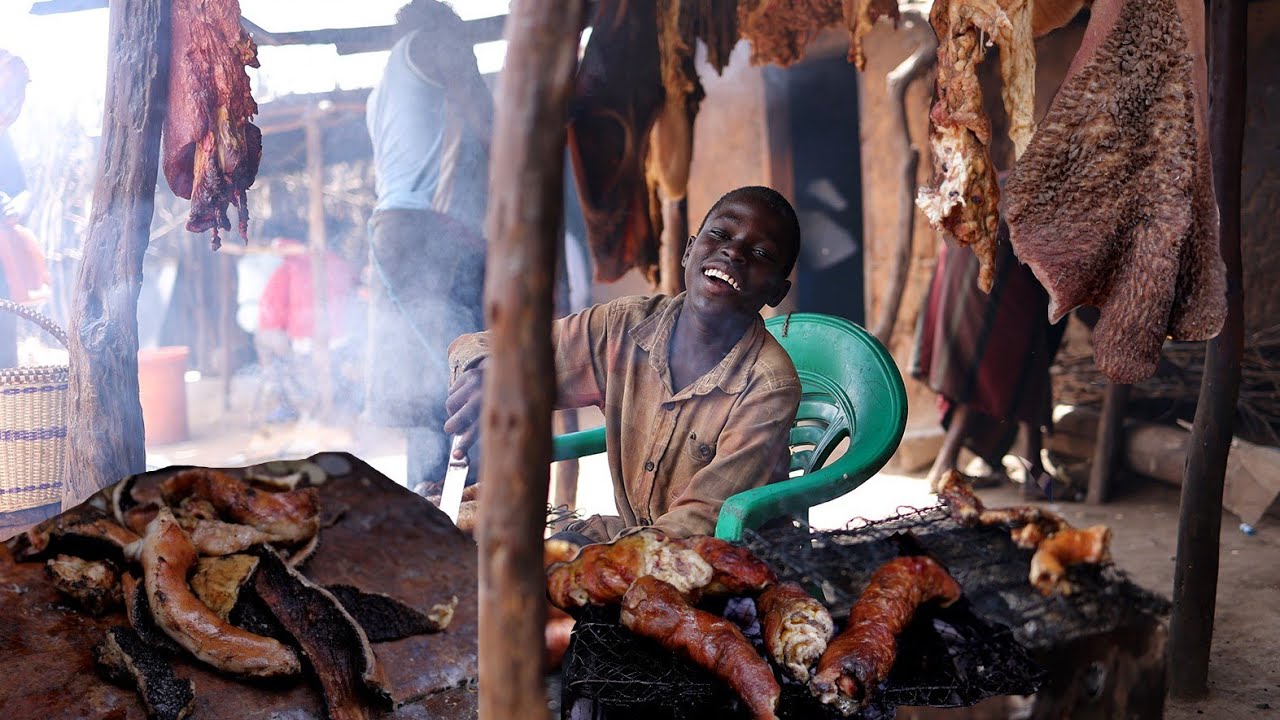 East Africa Street Foot Tour!!!  Karamoja meat Market