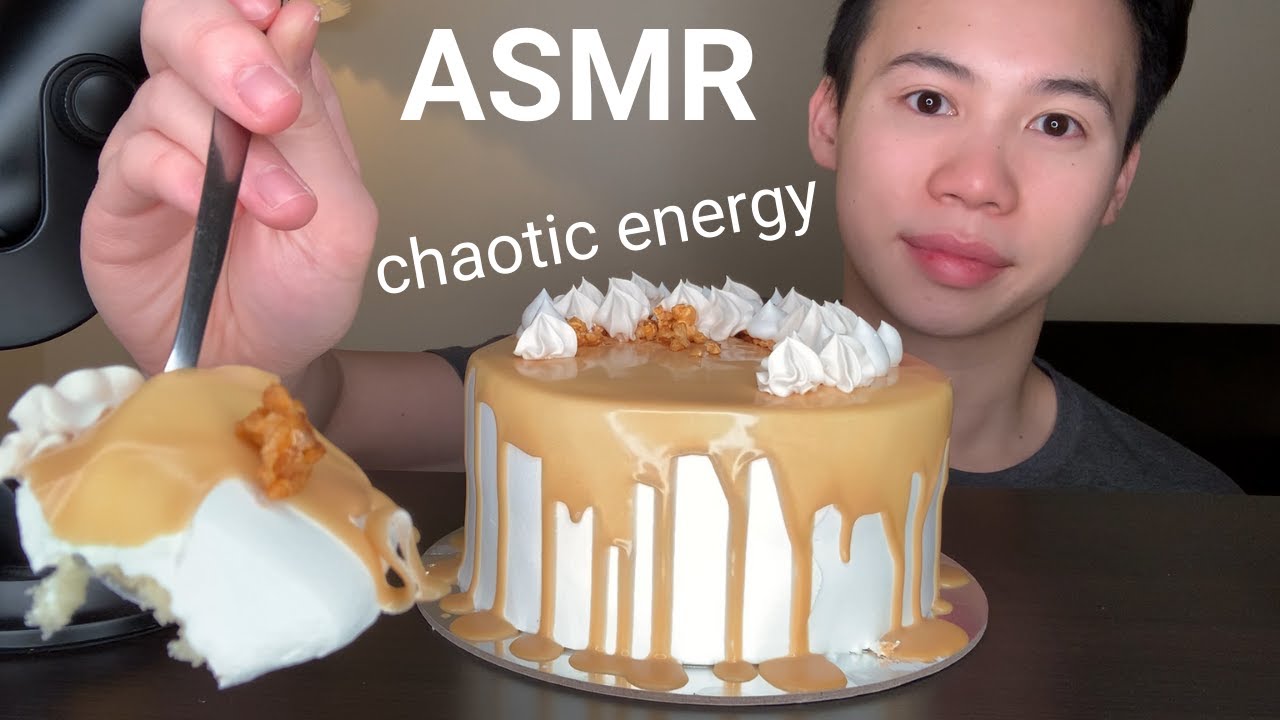 ASMR eating a whole cake 🍰 at 2am so you don't have to #2