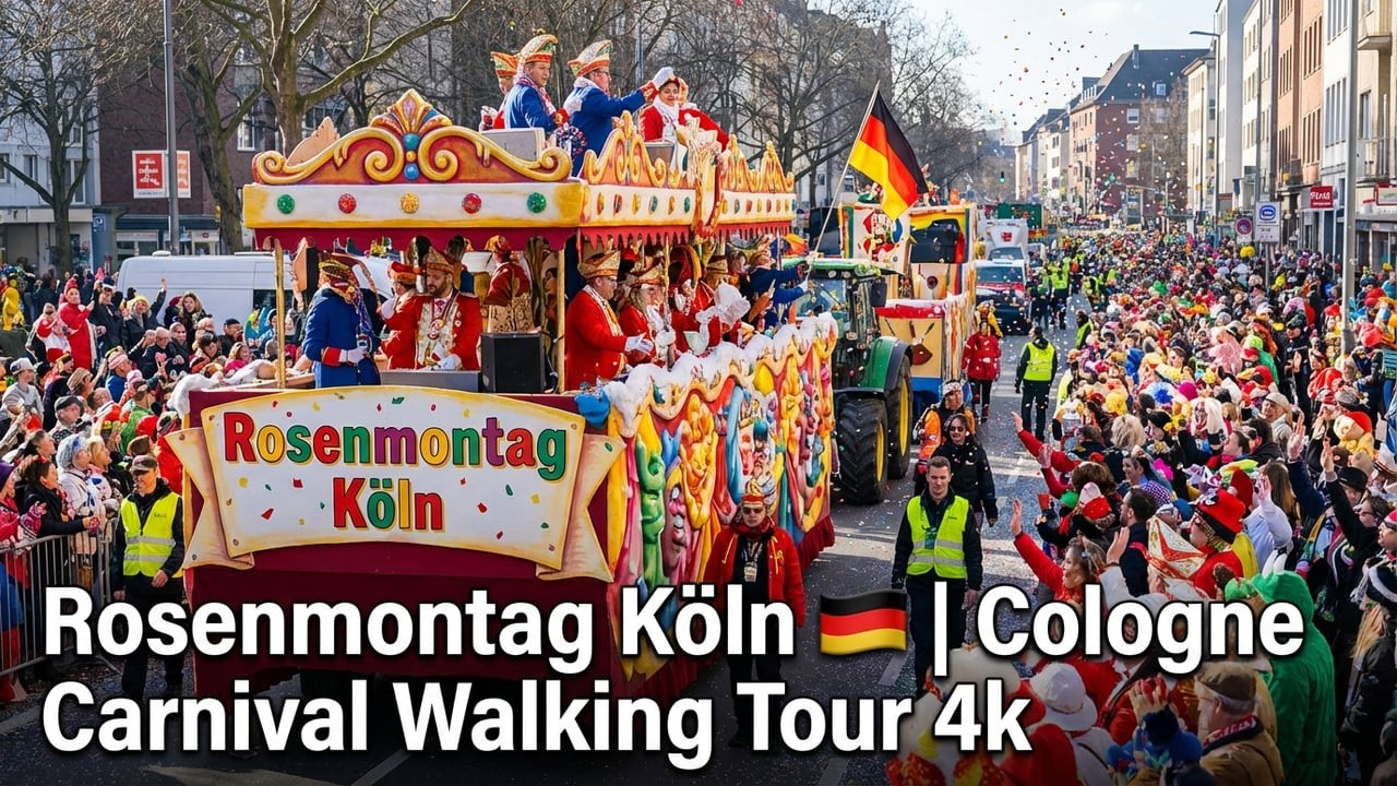Rosenmontag Koln 🇩🇪 | Cologne Carnival walking tour 4k (with captions)