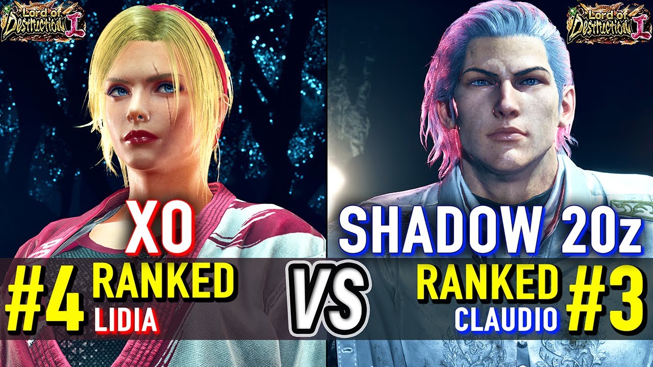T8 🔥 XO (#4 Ranked Lidia) vs SHADOW 20z (#3 Ranked Claudio) 🔥 Tekken 8 High Level Gameplay
