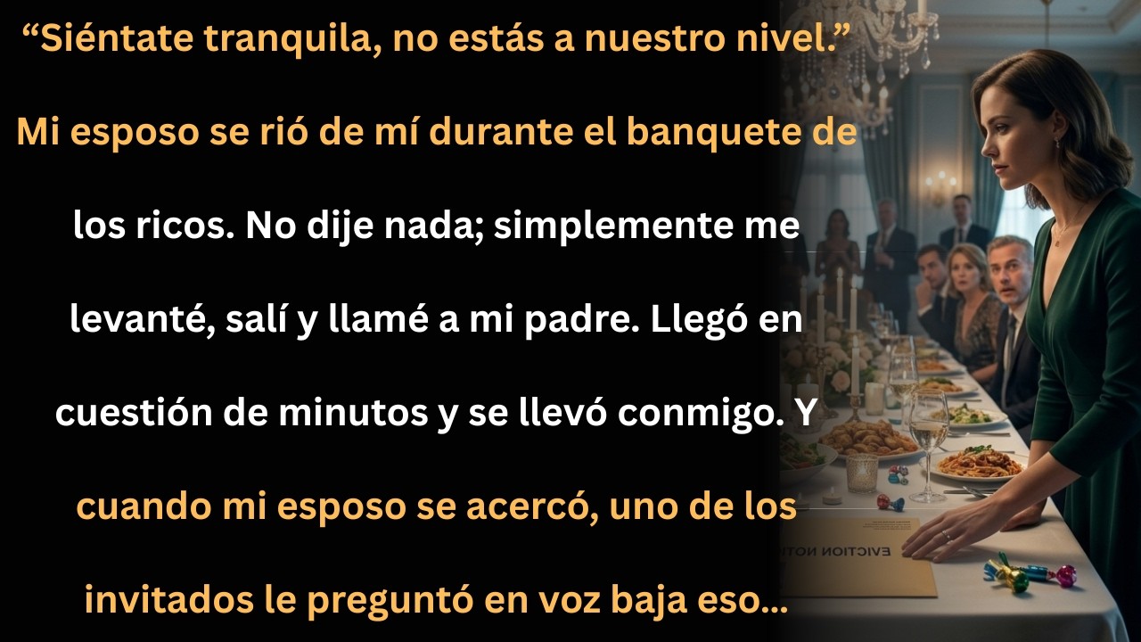 Me humilló frente a todos en un banquete… mi padre llegó y todo cambió.