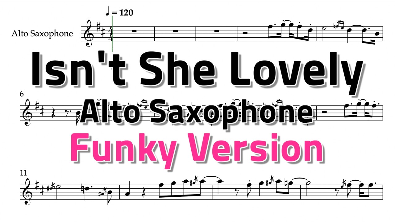 Isn't She Lovely - Stevie Wonder (Funky version) [Sheet music and Backing track]