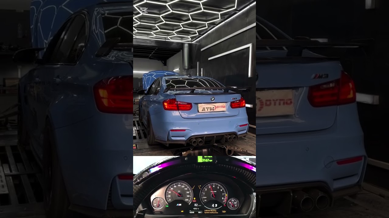 F80 BMW M3 GOES ON DYNO PULLS INSANE POWER #bmw #bmwm3 #reels #trending #shorts #m3 #dyno #bmw