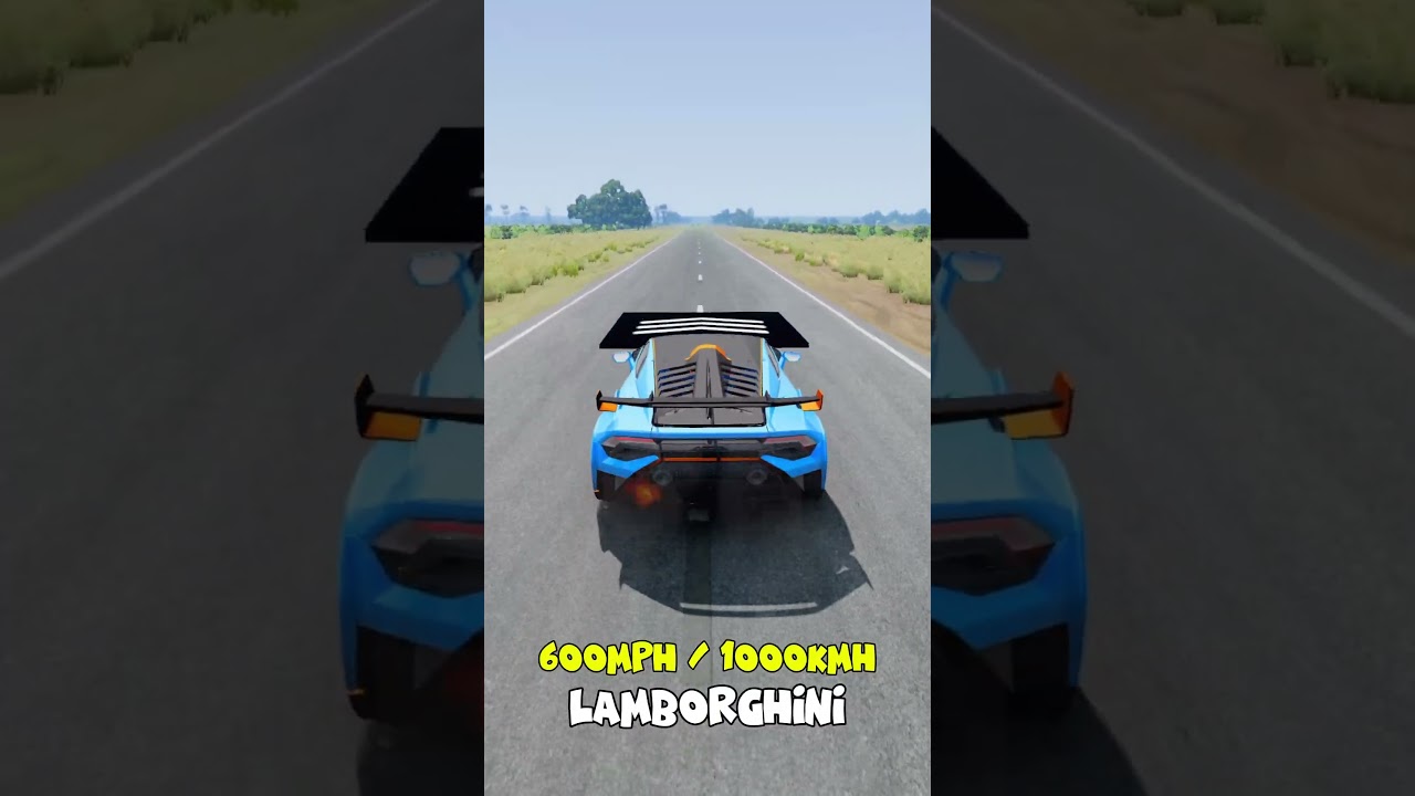 Instant Acceleration to 600 MPH Test | Part3 #beamngdrive #beamng