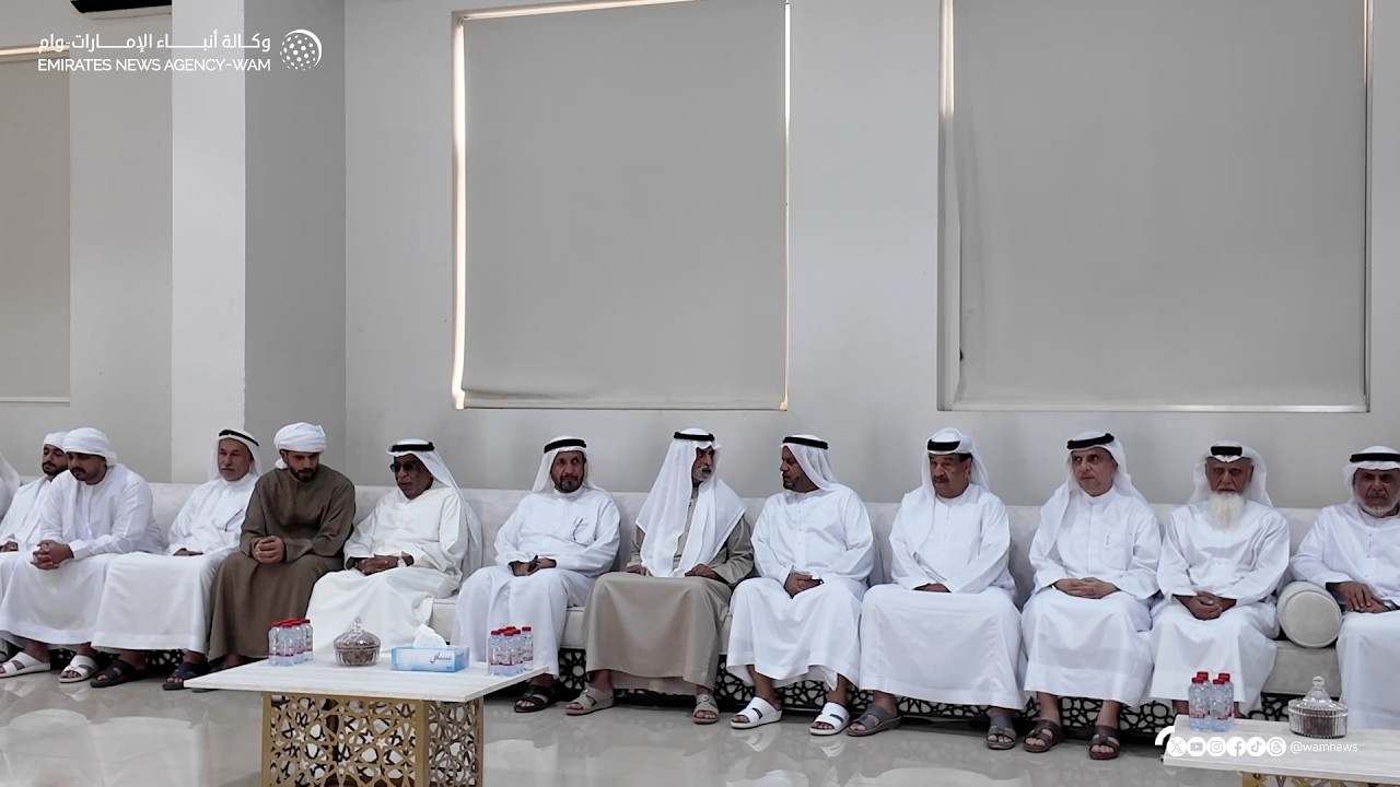 نهيان بن مبارك يقدِّم واجب العزاء في شهيد الوطن والواجب علي صالح الطنيجي