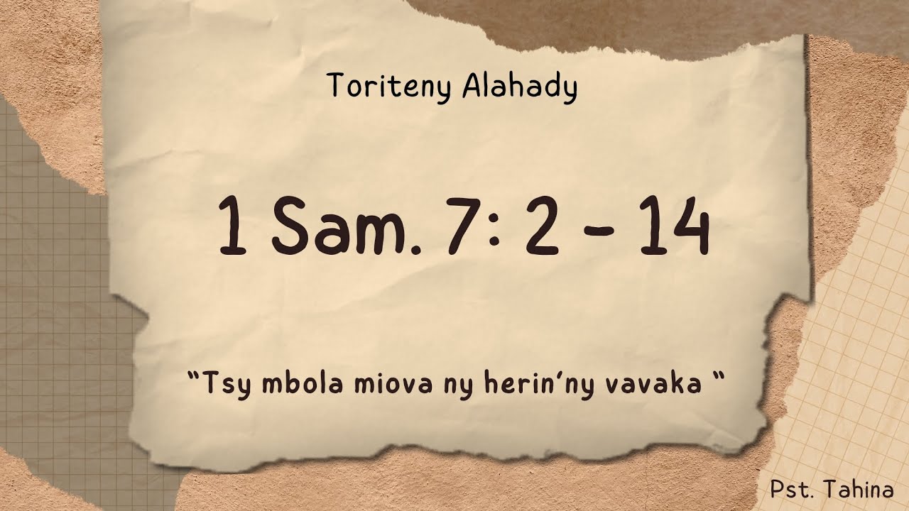Marka 16: 15 - Toriteny Alahady (1 Sam. 7: 2 - 14)