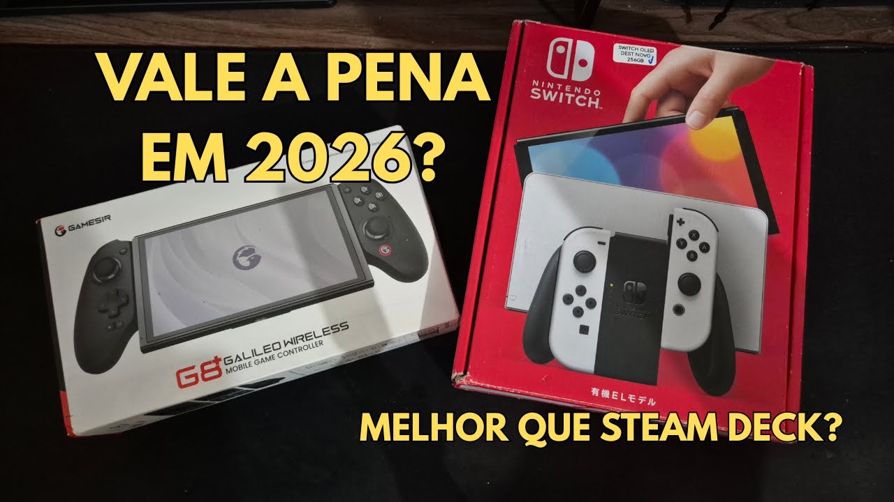 Meu Nintendo Switch OLED Desbloqueado + GameSir G8 Plus (Setup Completo)