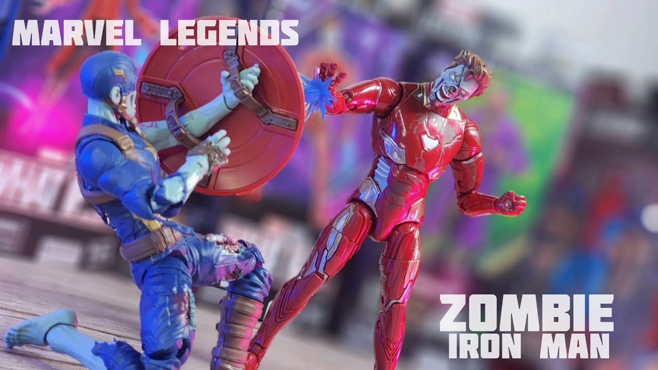 Marvel Legends Zombie Iron Man What If Disney+ Khonshu BAF Wave Action Figure Unboxing & Review