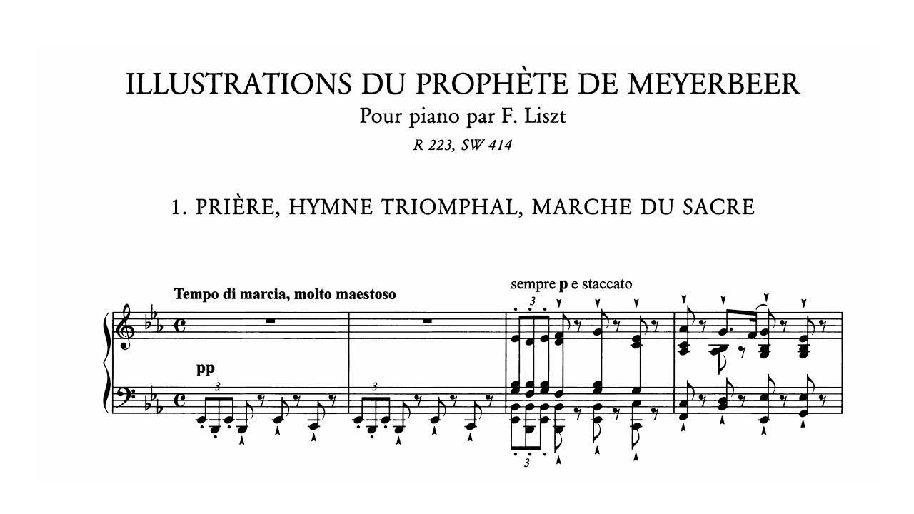 Liszt - Illustrations du Prophète : No. 1, Prière. Hymne triomphale. Marche du sacre [Sergio Gallo]