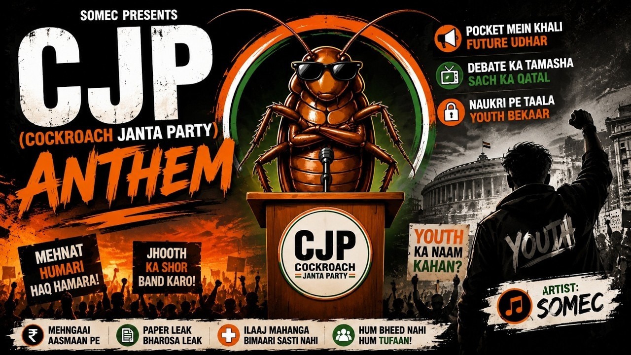 CJP Anthem (Cockroach Janta Party) 🔥 | Somec  Youth Protest #Rap Song