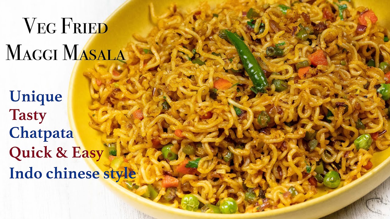 Veg fried maggi masala - a unique must try maggi noodles recipe! | fried maggi | Maggi masala