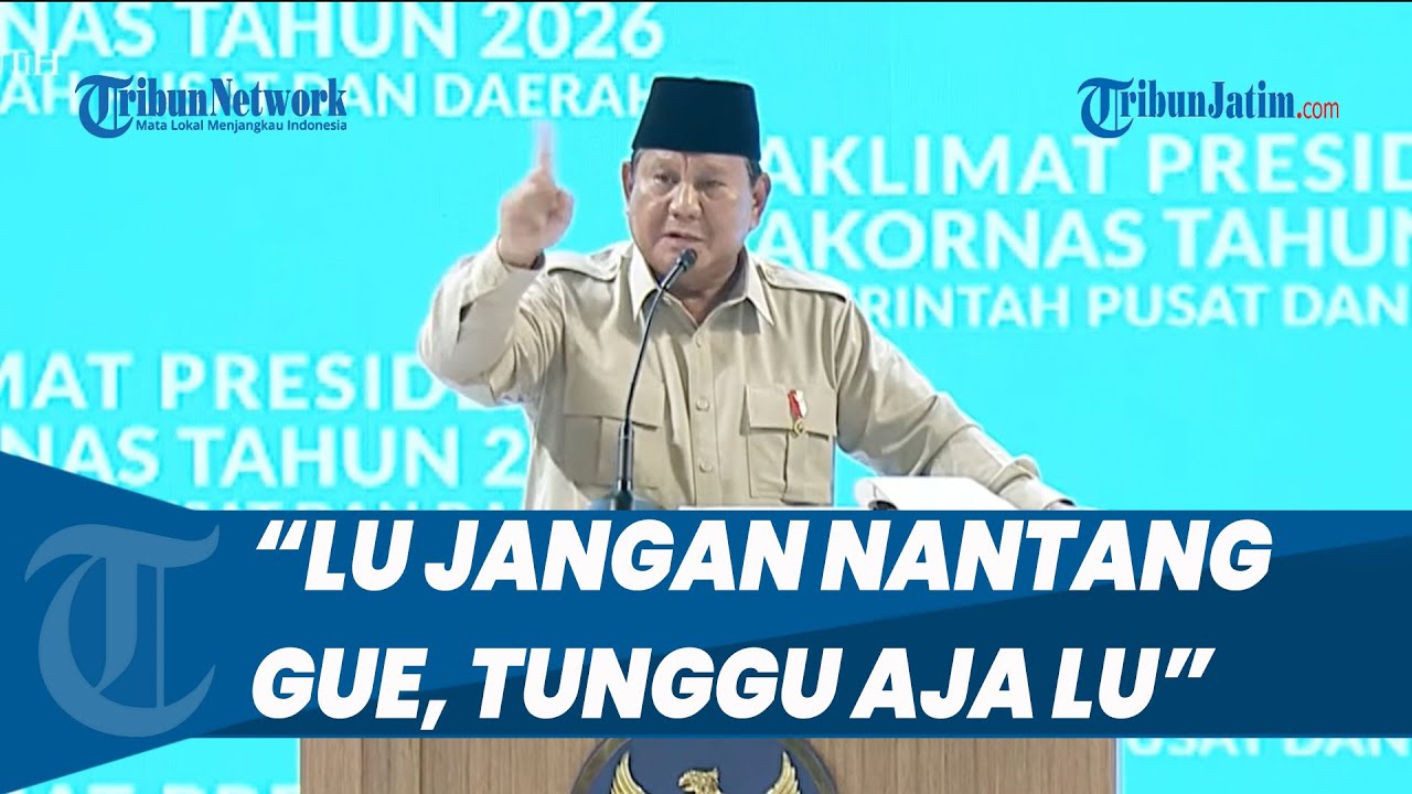 Prabowo Geram Diejek Cuma Bisa Ngomong di Podium: Lu Jangan Nantang Gue, Tunggu Aja Panggilan!