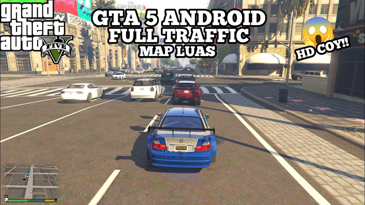 700 MB!! GTA 5 ANDROID, FULL TRAFFIC MAP LUAS GRAFIK HD COY😱 *Fanmade