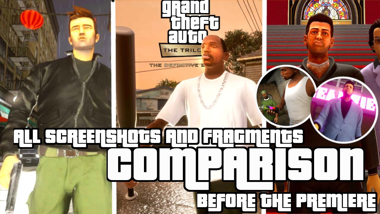 ALL SCREENSHOTS AND FRAGMENTS COMPARISON | GTA: The Trilogy - Definitive Edition (Remastered)