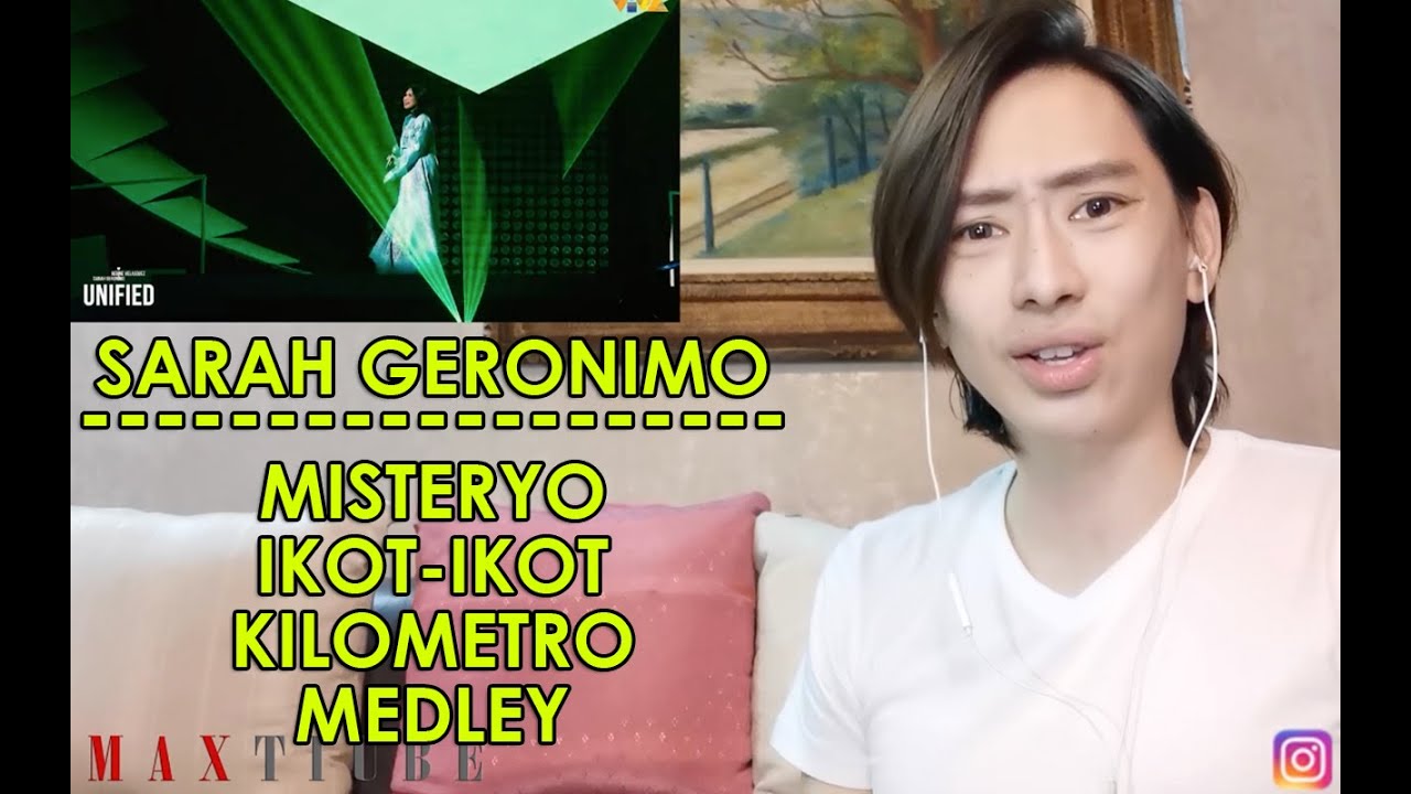 EVENTS SINGER REACTS TO SARAH GERONIMO | MISTERYO + IKOT-IKOT + KILOMETRO MEDLEY | MAX TIU #SARAHG