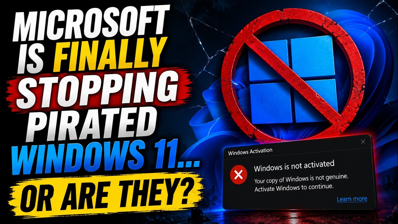 Microsoft is Finally Stopping Pirated Windows 11... Or Are They?