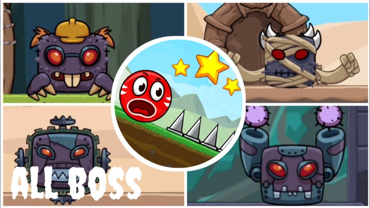 Red Ball Roller - all bosses