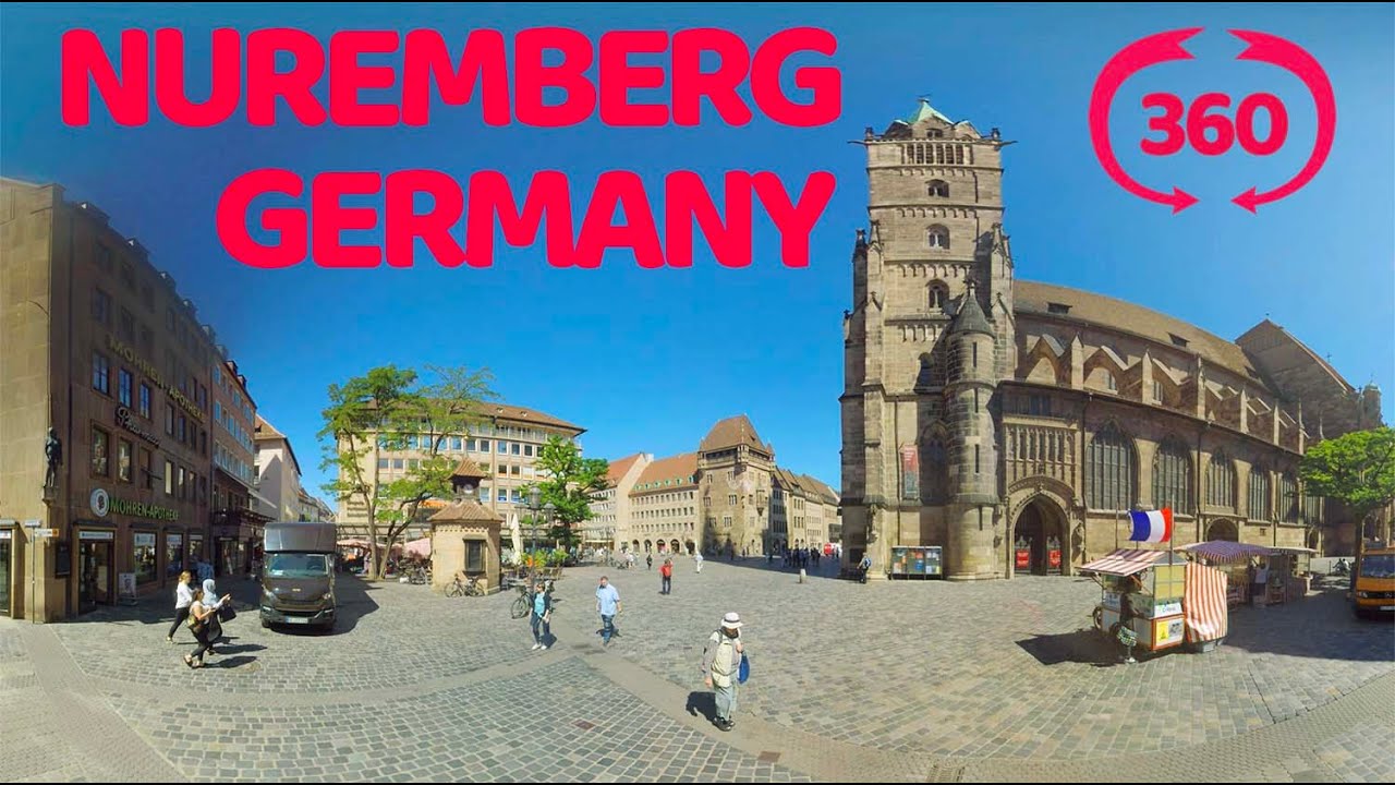Nuremberg Germany VR 360 travel video. Нюрнберг, Германия.