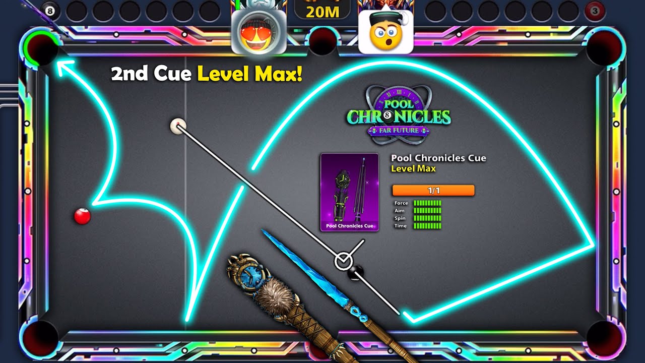 8 Ball Pool - Astonishing Trickshots & Kiss Shots - 2nd time Level Max Pool Chronicle - GamingWithK