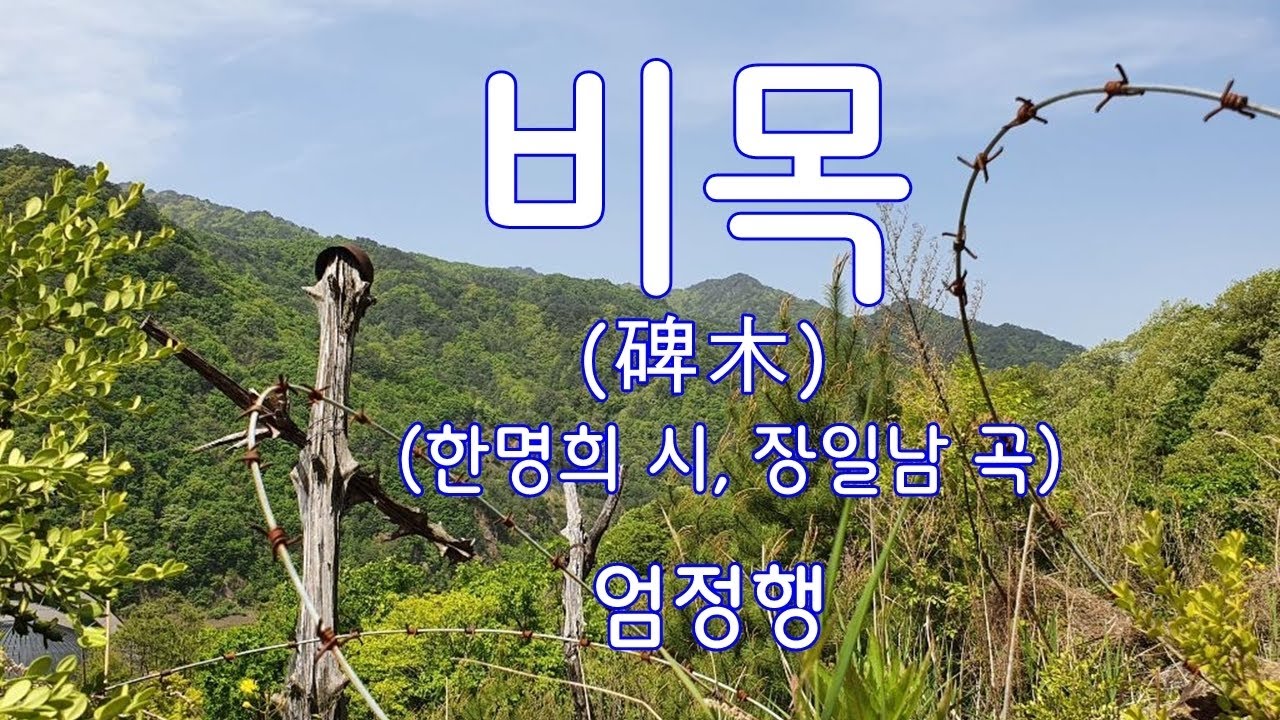 비목(碑木) - 엄정행  (한명희 시, 장일남 곡  배경: 강원도 화천 비목공원)