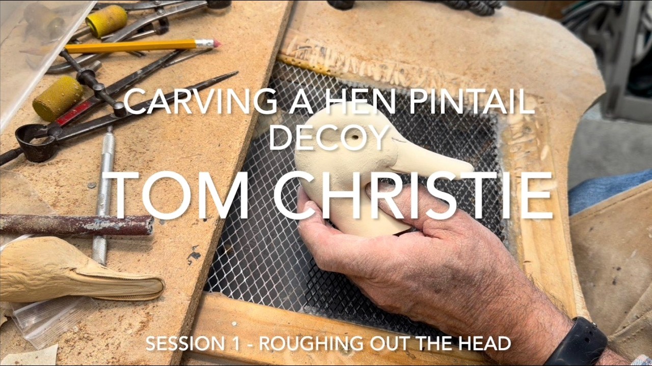 Carving a Hen Pintail Decoy Session 1 - Roughing Out The Head