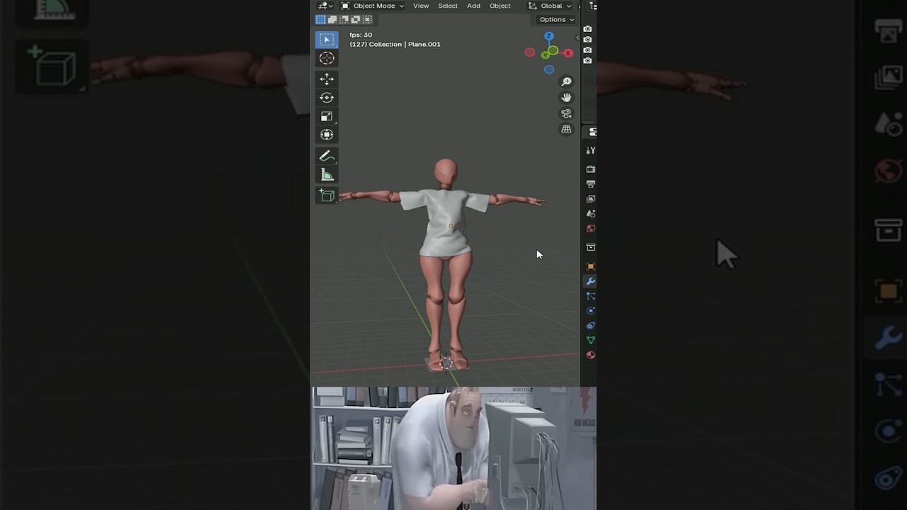 Noob против Профи: Дизайн 3D одежды#blender #blendertutorial #clothsimulation #blendercommunity