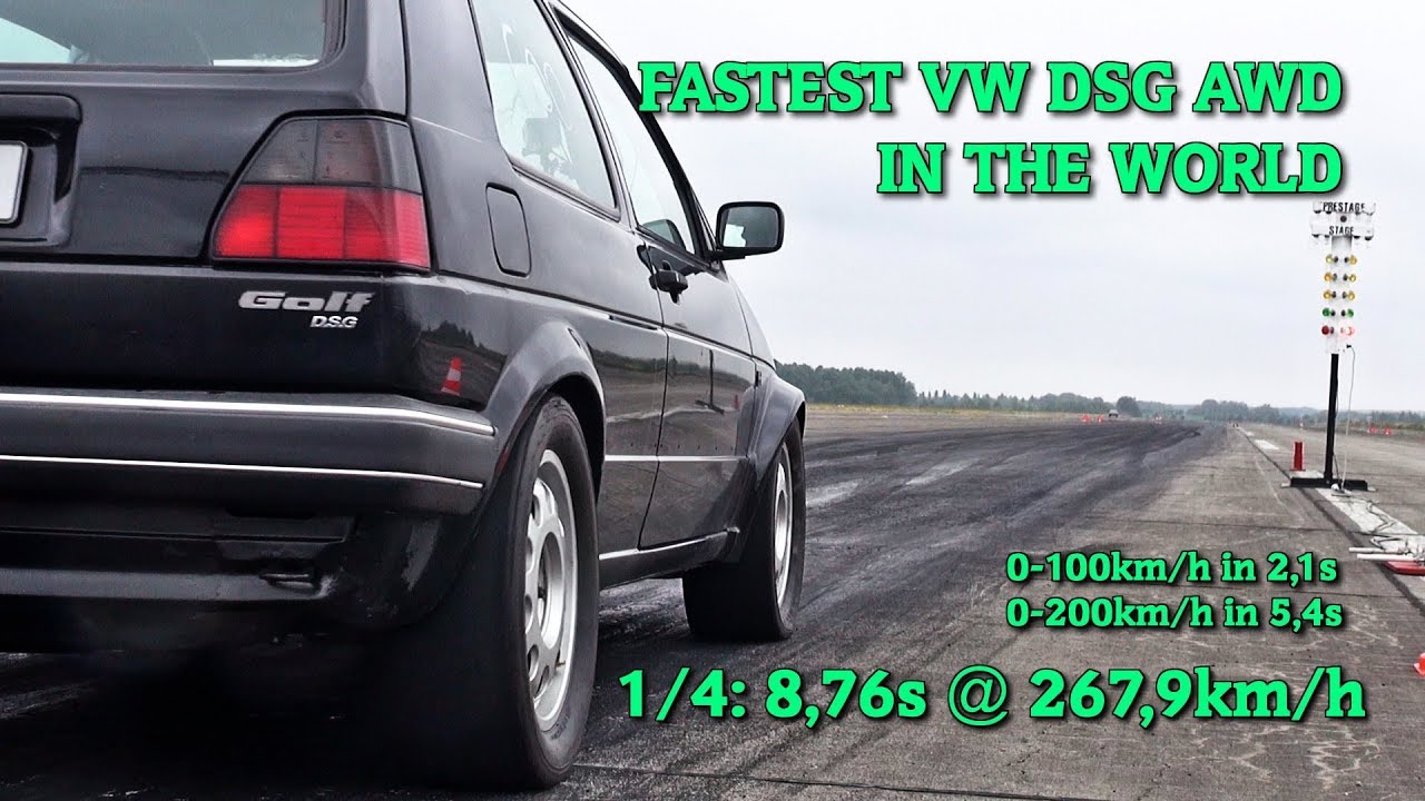 Boba VW Golf Mk2 DSG AWD 8,76s @ 267kkmh Finsterwalde 2018