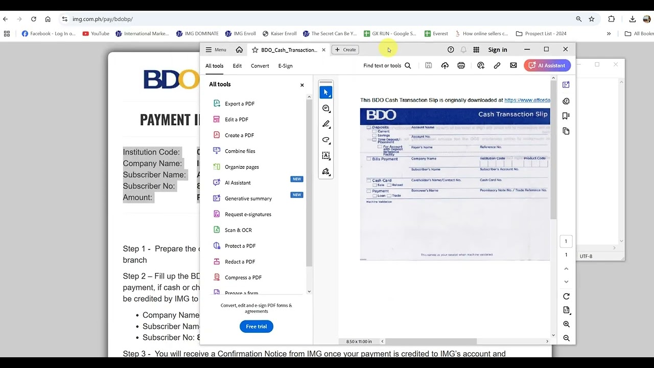 Paano Magbayad ng Kaiser Premium via BDO Bills payment - Over the Counter?