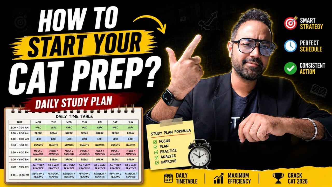 How to start your CAT Preparation? CAT 2026 Daily study plan!