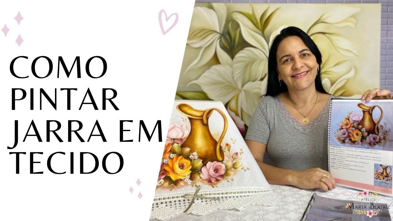 COMO PINTAR JARRA DE COBRE- PINTURA EM TECIDO- TREINAMENTO C