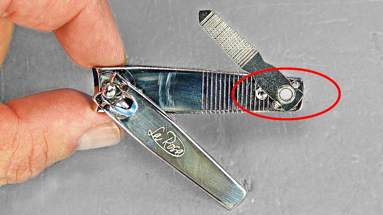 Powerful function of nail clipper with small round hole! Lifehacks