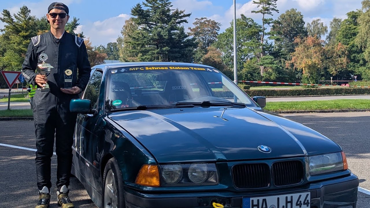 DMSB Slalom Recklinghausen 2025 MFC auf dem Schnee BMW E36 (Kevin)