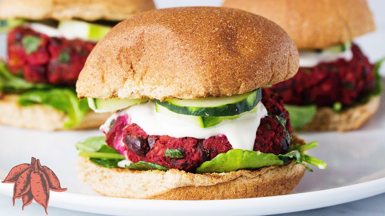 WORLD'S BEST VEGGIE BURGER: Black Bean Beet Burgers | Collab with Simply Quinoa