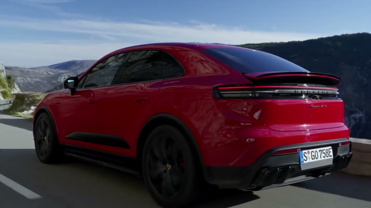 The new Porsche Macan GTS in Carmine Red Driving Video