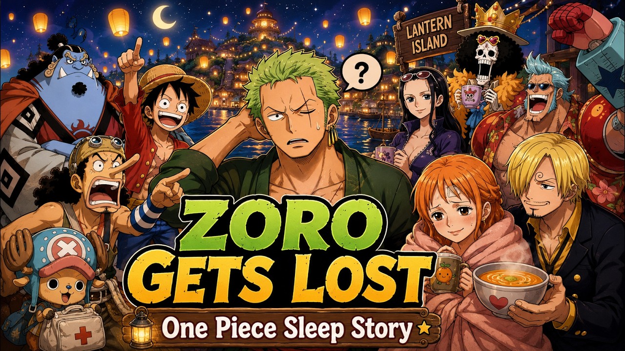 One Piece Sleep Story 🌙 Zoro Gets Lost on Lanternleaf Island | Cozy Anime Bedtime Story