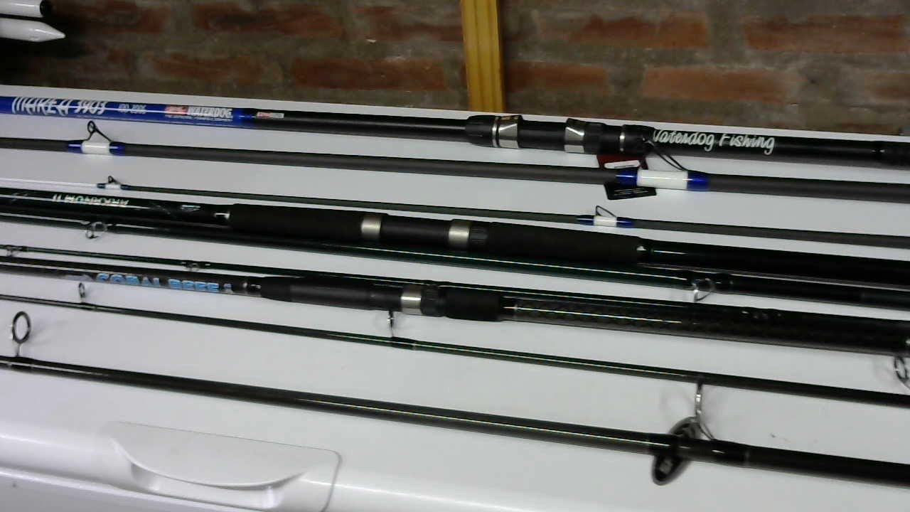 Te mostramos, cañas para la pesca de pejerrey, con plomo de 130grs. mas Rulero.